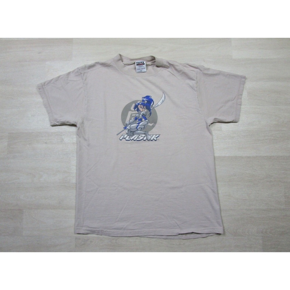 Vintage 1990s Plastik Anime T-Shirt Double Sided L Tultex Tag Skateboard Grunge